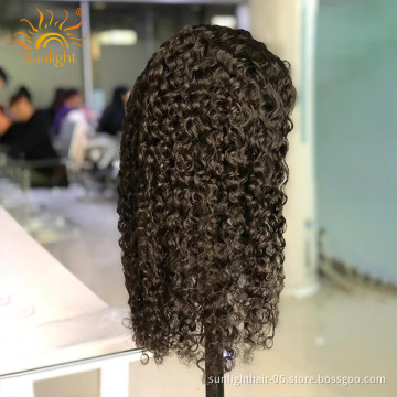Sunlight afro short curly brazilian human hair wig brazilian curly hair 13x4/13x6/4x4 transparent lace wig
